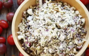 Orzo lentil salad
