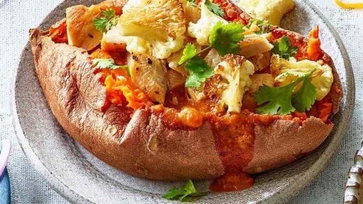 Sweet Potato Recipe with Chicken Chickpea Curry