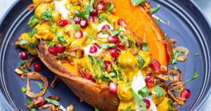 Sweet Potato Recipe with Chicken Chickpea Curry