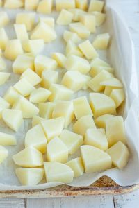 Cubed potatoes