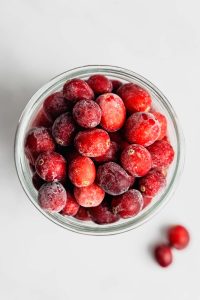 Frozen cranberries