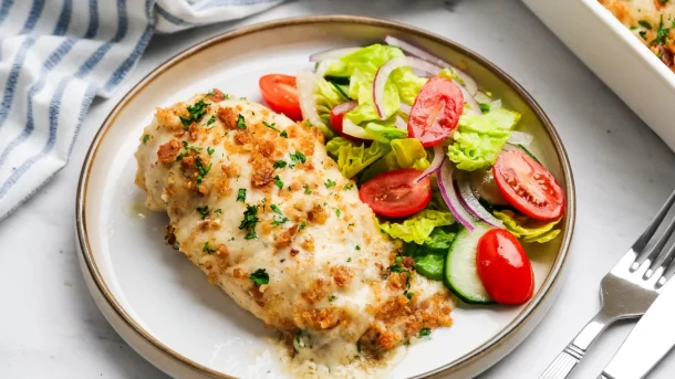 Chicken Recipes Easy One Pan Caesar Chicken Bake