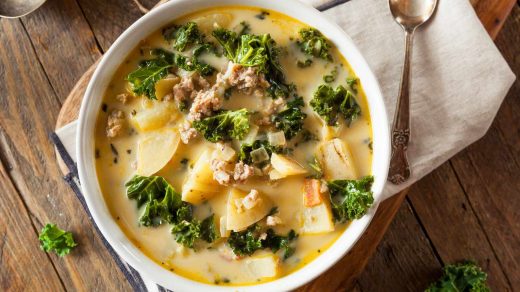 Soup Recipes: Creamy Sausage, Potato & Kale