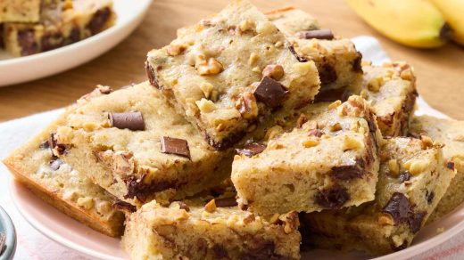 Soft Banana Dessert Bars Loaded With Love