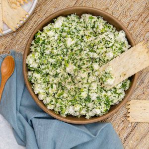 Herb and garlic feta