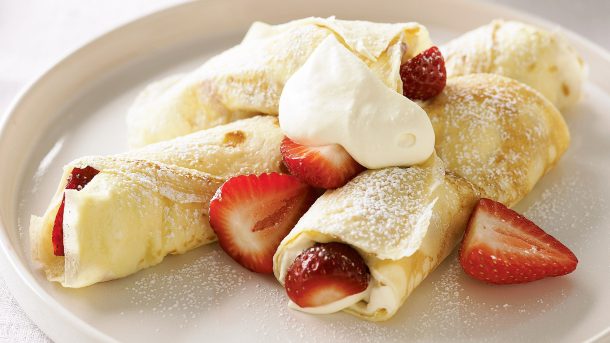 Classic Strawberry Crepe Made Easy At Home