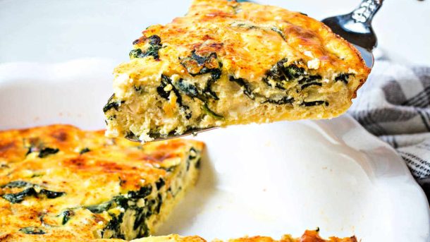 Make This Yummy Crustless Spinach Quiche Today
