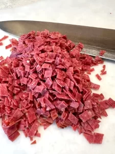 Dried beef, chopped