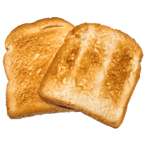 Toasted bread slices