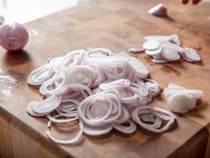 Chopped shallots