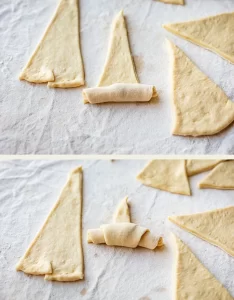 Refrigerated crescent roll dough